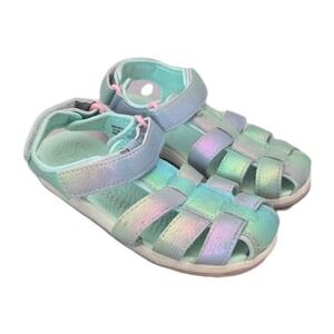See Kai Run Kids' Paley II Water Friendly Washable Sandals Size 12 Silver